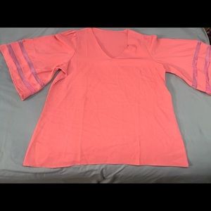 Coral 3/4 bell sleeve top